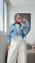 Lace Denim Jacket - Image 2