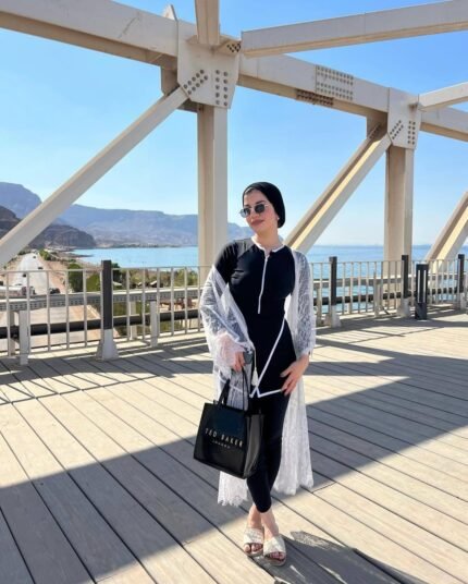 Black Piping Burkini