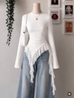 Ruffle Mesh Top - Image 2