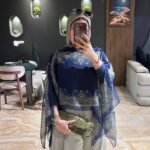 Printed Chiffon Poncho