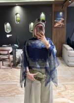 Printed Chiffon Poncho
