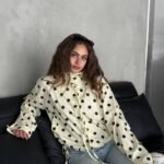 Polka Dot Cropped Shirt