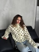 Polka Dot Cropped Shirt