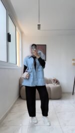 Oversized Sleeveless Denim Jacket