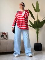 Striped Oversized Tee - Image 3